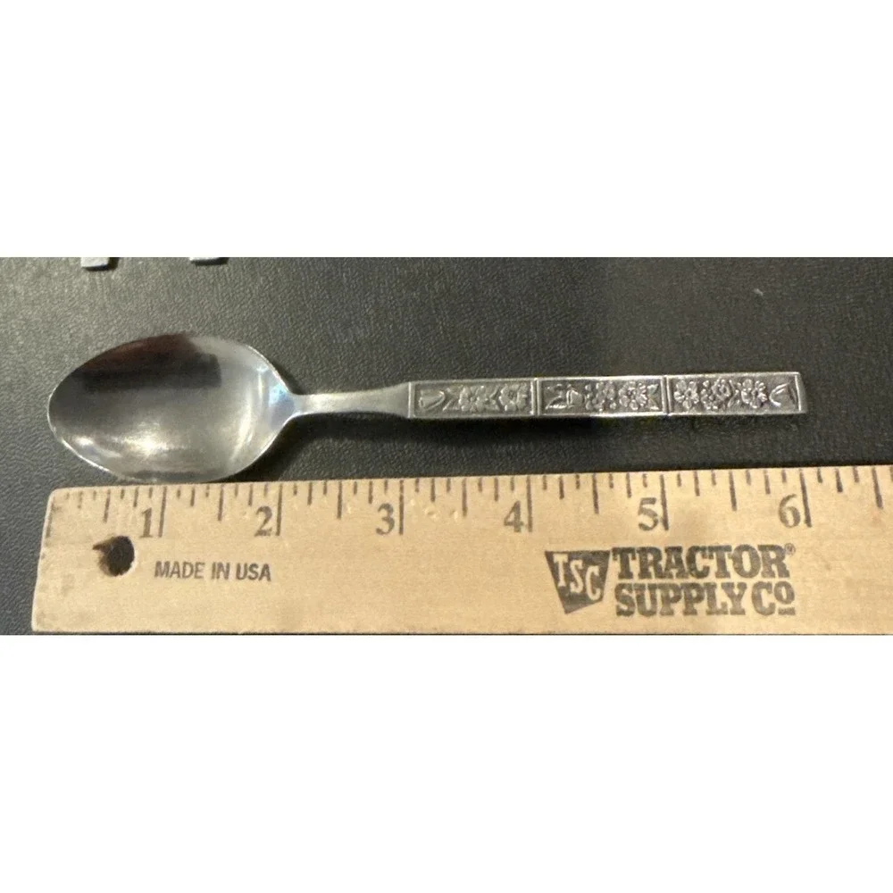 Oneida Northland Spring Fever Stainless Steel Teaspoon Spoon Spoons Set Of 6